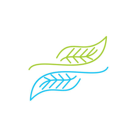 Leaf Logo Design Vector Template Isolatedのイラスト素材
