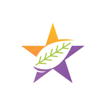 Leaf Logo Design Vector Template Setのイラスト素材