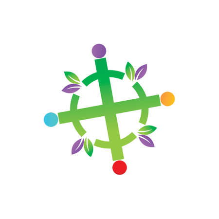 Leaf Logo Design Vector Template Setのイラスト素材