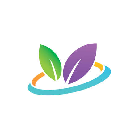 Leaf Logo Design Vector Template Setのイラスト素材