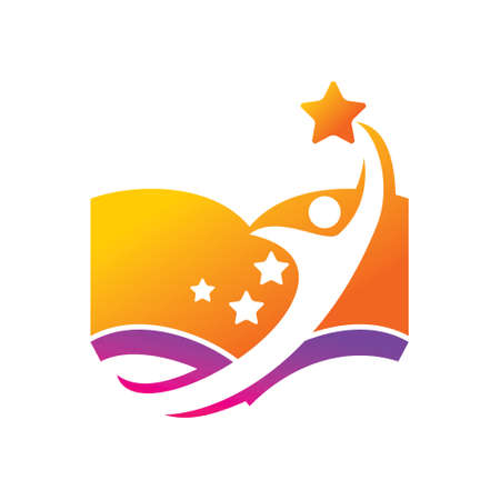 Success Star Logo Design Template Isolatedのイラスト素材