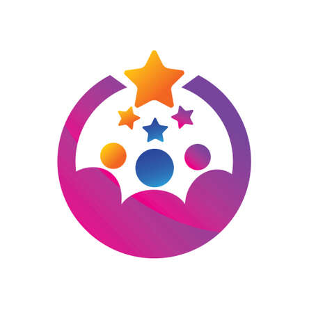 Success Star Logo Design Template Isolatedのイラスト素材
