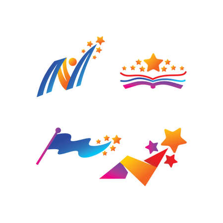 Success Star Logo Design Template Isolatedのイラスト素材