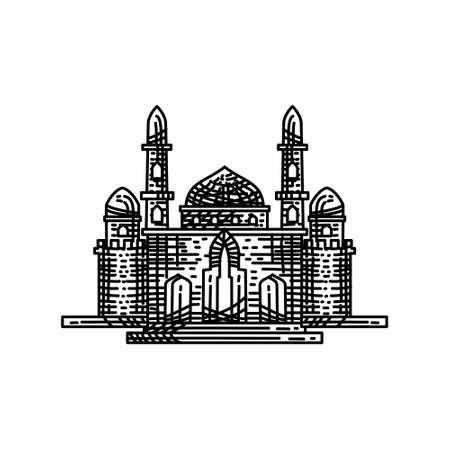 Mosque icon vector Illustration design templateのイラスト素材