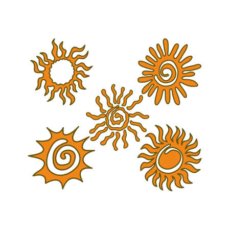 Sun Abstract Design Illustration Template Vectorのイラスト素材