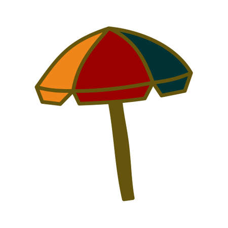 Umbrella Beach Design Illustration Template Vectorのイラスト素材
