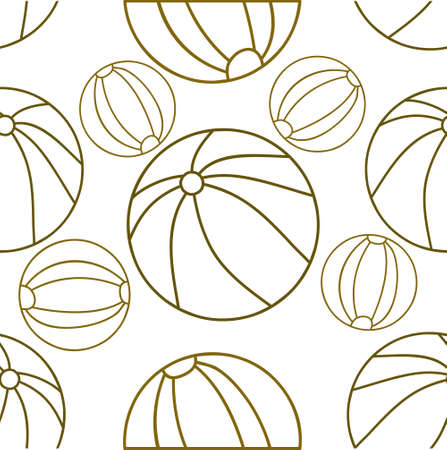 Ball Beach Pattern Seamless Design Template Vectorのイラスト素材