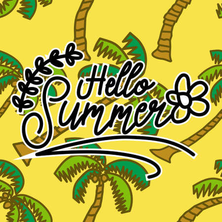 Summer Frame Text Template Vector Backgroundのイラスト素材