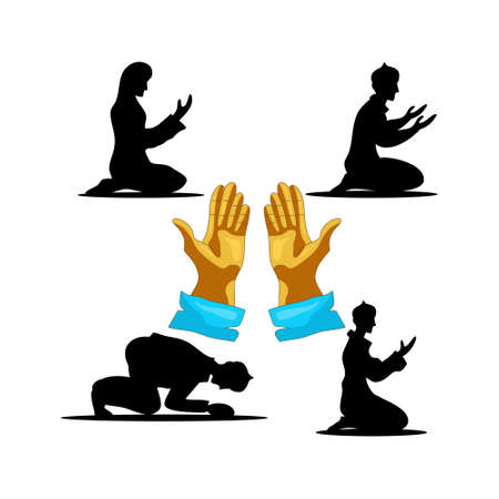 Prayer Islamic Template Design Graphic Vectorのイラスト素材