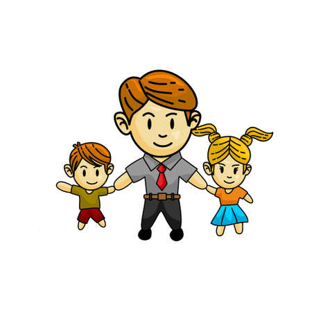Happy Father's Day Template Illustration Vector Designのイラスト素材