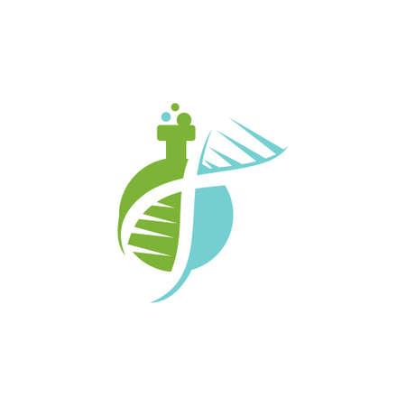 Genetic Health Logo Design Illustration Icon concept Vectorのイラスト素材