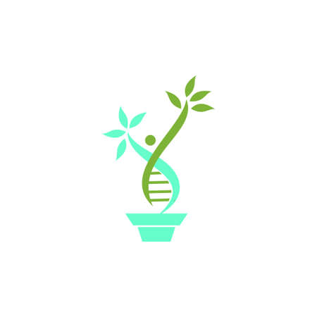 Genetic Health Logo Design Illustration Icon concept Vectorのイラスト素材
