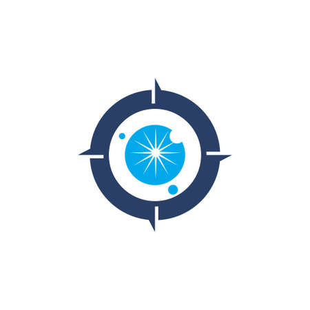 Eye care health logo design template vector iconのイラスト素材