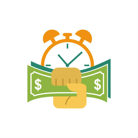 Calendar with payday calculator concept vector isolated illustrationのイラスト素材