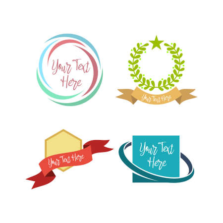 Abstract Emblem Blank Design Vector Template Frame Borderのイラスト素材