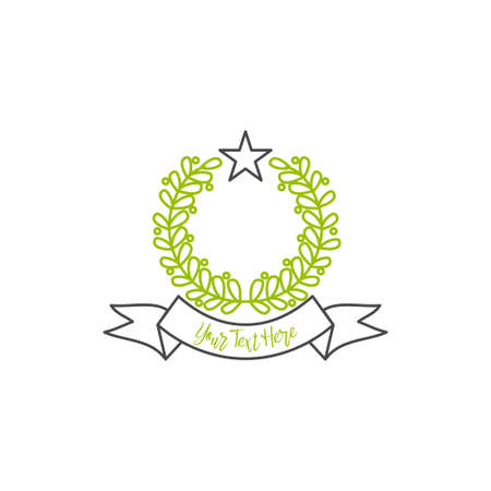 Abstract Emblem Blank Design Vector Template Frame Borderのイラスト素材