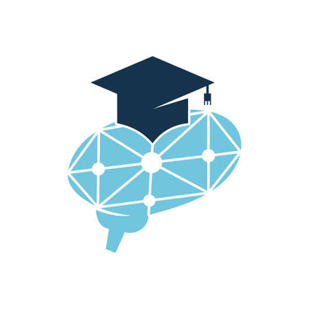 Brain Logo template Think idea concept Brainstorm power thinking iconのイラスト素材