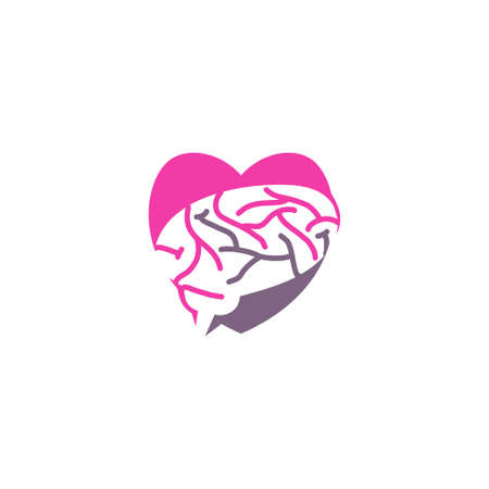 Brain Logo template Think idea concept Brainstorm power thinking iconのイラスト素材