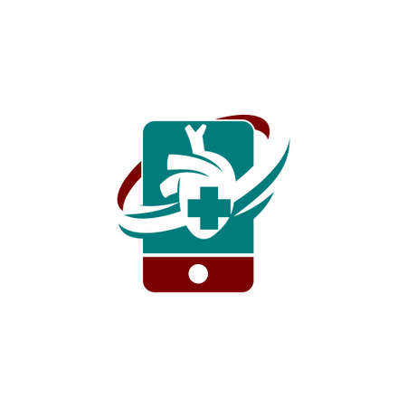 Heart attack risk vector logo icon design Illustrationのイラスト素材