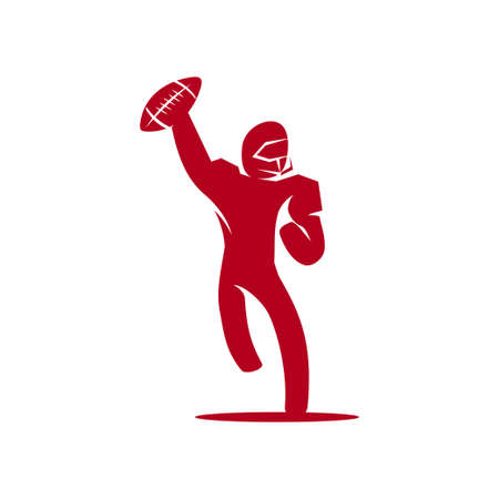 American Football Sport Logo Template Design Emblemのイラスト素材