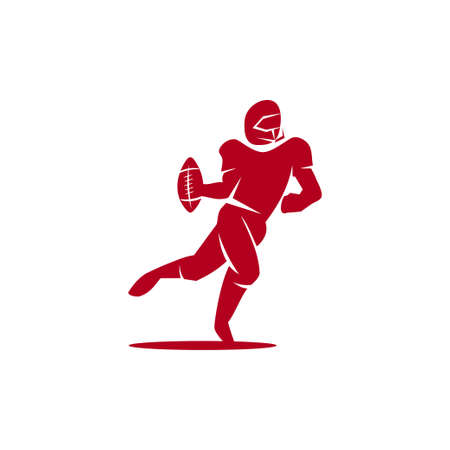 American Football Sport Logo Template Design Emblemのイラスト素材