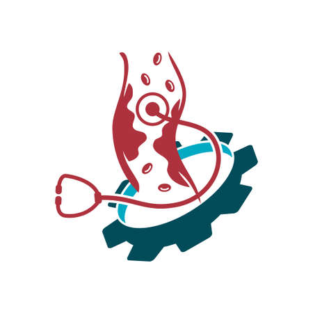 Cholesterol in artery health risk vector design Illustrationのイラスト素材