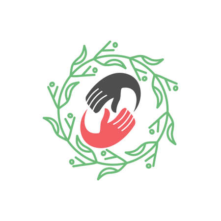 Commitment Teamwork Together Business Logo Illustration Vectorのイラスト素材