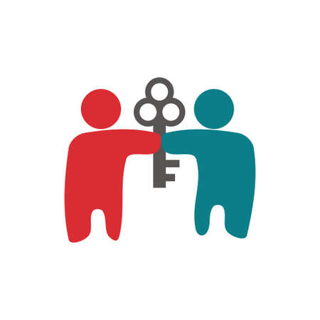 Commitment Teamwork Together Business Logo Illustration Vectorのイラスト素材