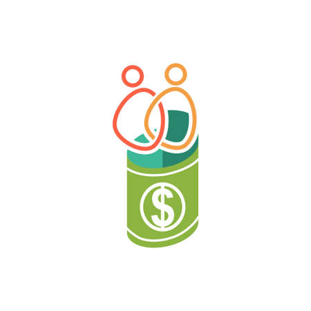 Commitment Teamwork Together Business Logo Illustration Vectorのイラスト素材