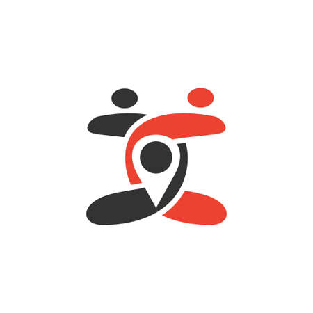 Commitment Teamwork Together Business Logo Illustration Vectorのイラスト素材