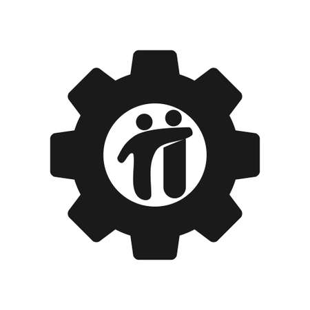 Commitment Teamwork Together Business Black Logo Illustration Vectorのイラスト素材