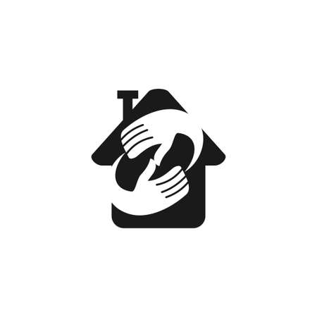 Commitment Teamwork Together Business Black Logo Illustration Vectorのイラスト素材