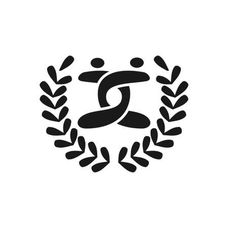 Commitment Teamwork Together Business Black Logo Illustration Vectorのイラスト素材