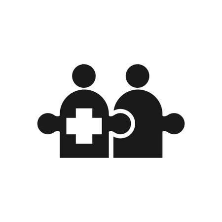 Commitment Teamwork Together Business Black Logo Illustration Vectorのイラスト素材
