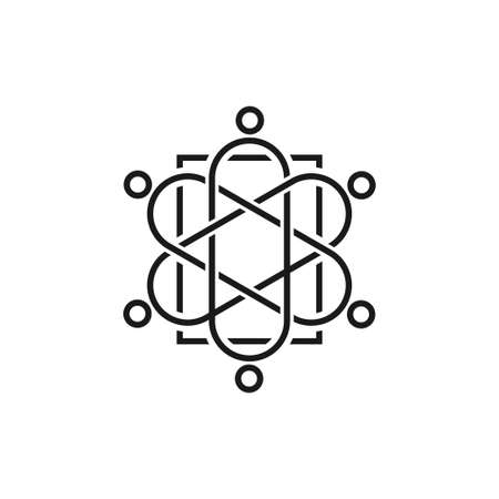 Commitment Teamwork Together Business Black Logo Illustration Vectorのイラスト素材