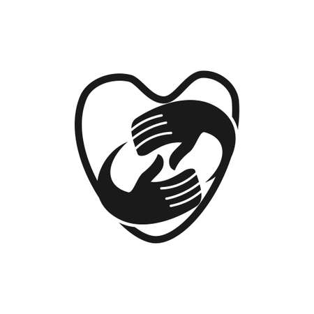 Commitment Teamwork Together Business Black Logo Illustration Vectorのイラスト素材