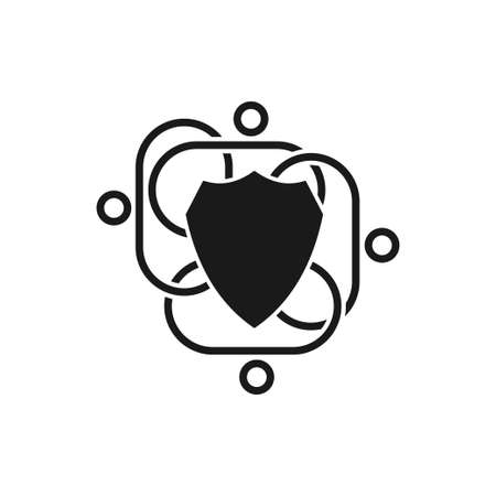 Commitment Teamwork Together Business Black Logo Illustration Vectorのイラスト素材
