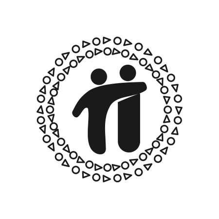 Commitment Teamwork Together Business Black Logo Illustration Vectorのイラスト素材