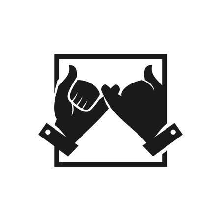 Commitment Teamwork Together Black Logoのイラスト素材