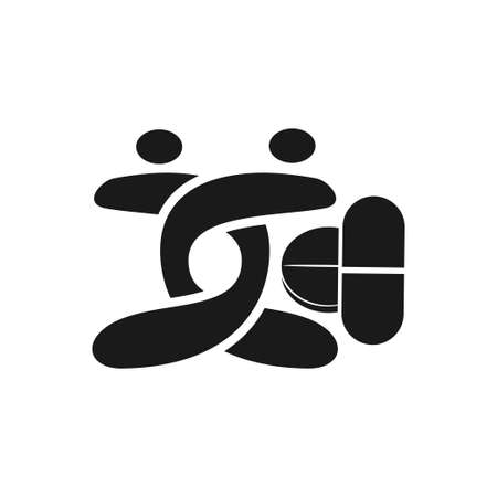 Commitment Teamwork Together Black Logoのイラスト素材