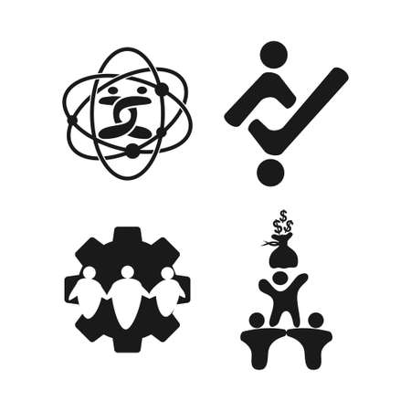 Commitment Teamwork Together Black Logoのイラスト素材