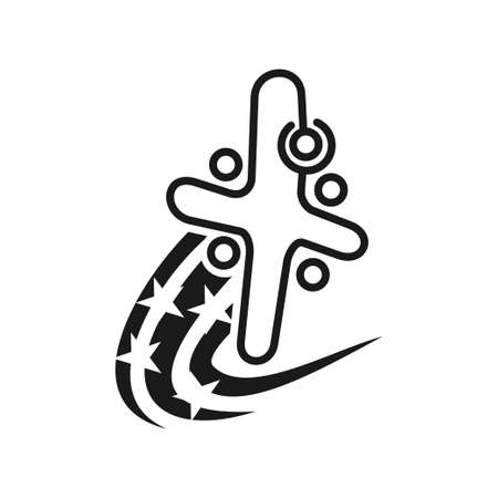 Star Commitment Teamwork Together Black Logoのイラスト素材