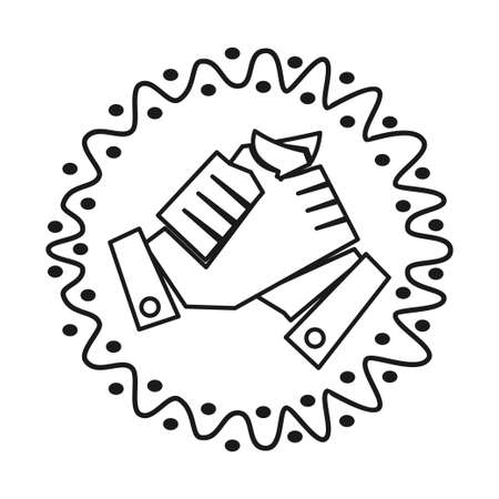 circle rotation Commitment Teamwork Together Outline Logoのイラスト素材