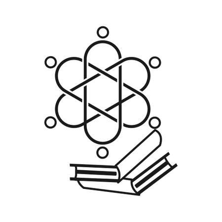 book stack Commitment Teamwork Together Outline Logoのイラスト素材