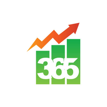 bar business 365 infinity logo icon design illustration vectorのイラスト素材