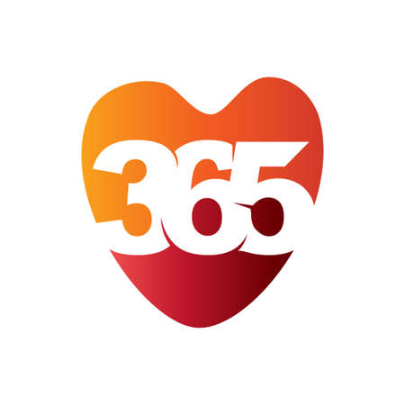 love care 365 infinity logo icon design illustration vectorのイラスト素材