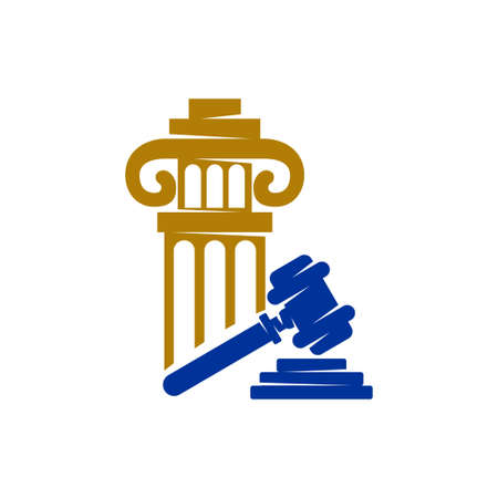 Law Justice Firm  Design Vector icon template Isolatedのイラスト素材