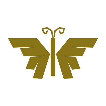 Butterfly Logo Design Template Vector Illustration icon Isolatedのイラスト素材