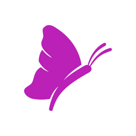 Butterfly Logo Design Template Vector Illustration icon Isolatedのイラスト素材
