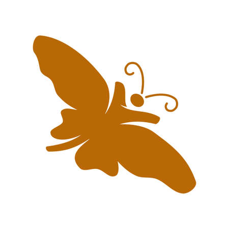 Butterfly Logo Design Template Vector Illustration icon Isolatedのイラスト素材